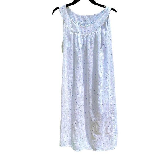 Vintage Floral Nightgown & Robe Cotton Ric Rac 2 Piece Set - Picture 3 of 7